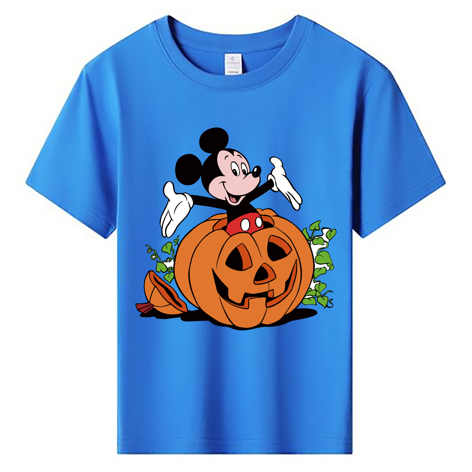 ミッキーマウス Mickey Mouse 綿100％キッズTシャツ（フロントプリント）